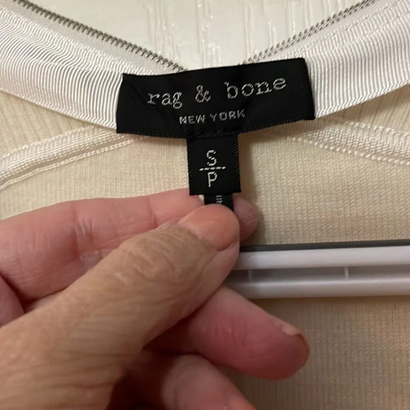 Rag & Bone white cream bodycon dress size S/P - Picture 2 of 9
